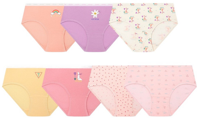 GUESS UNDERWEAR 青少年日常棉質彈性三角內褲7件組