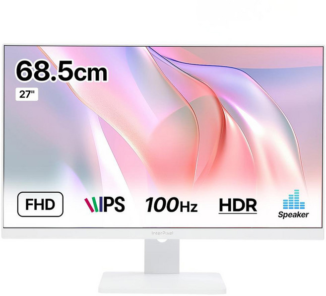 인터픽셀 FHD IPS 100Hz 게이밍 무결점 모니터 PURE WHITE, IP2726(무결점), 68.5cm
