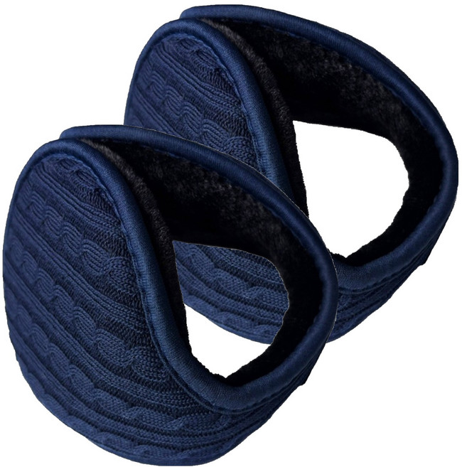 하이마운트 빅사이즈 니트 보온 귀마개, 네이비, 2개