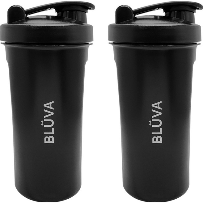 Blueva 一鍵式高級搖搖杯, 2個, 690ml, 黑色