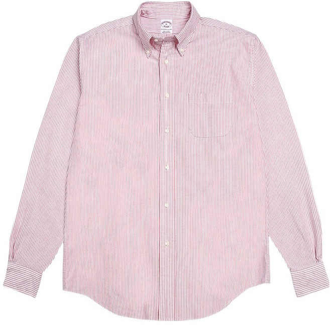 BrooksBrothers 男士原創版型牛津棉條紋襯衫