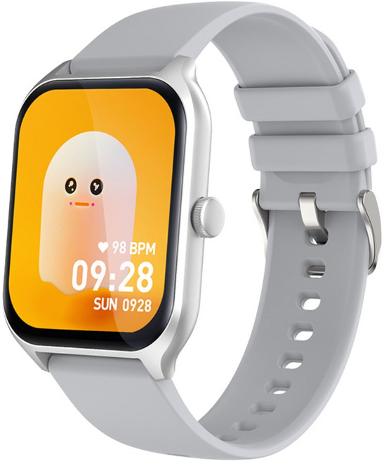 無品牌 HD Display 智慧手錶 方形 1.96" Bluetooth Calling Heart Rate Monitoring SpO2 銀色 100+ Sport Modes P58