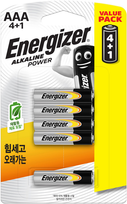 에너자이저 알카라인 AAA 건전지, 5개입, 1개
