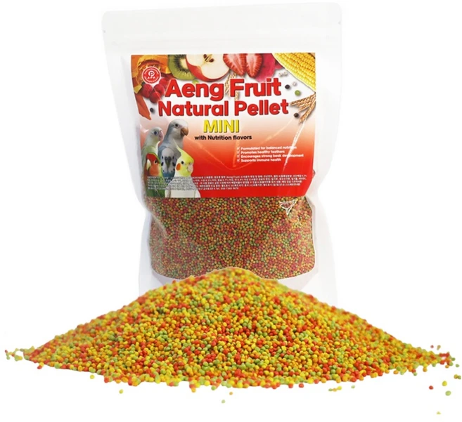 앵프룻 소형 앵무새 과일 펠렛 먹이, 350g, 1개 - 쿠팡