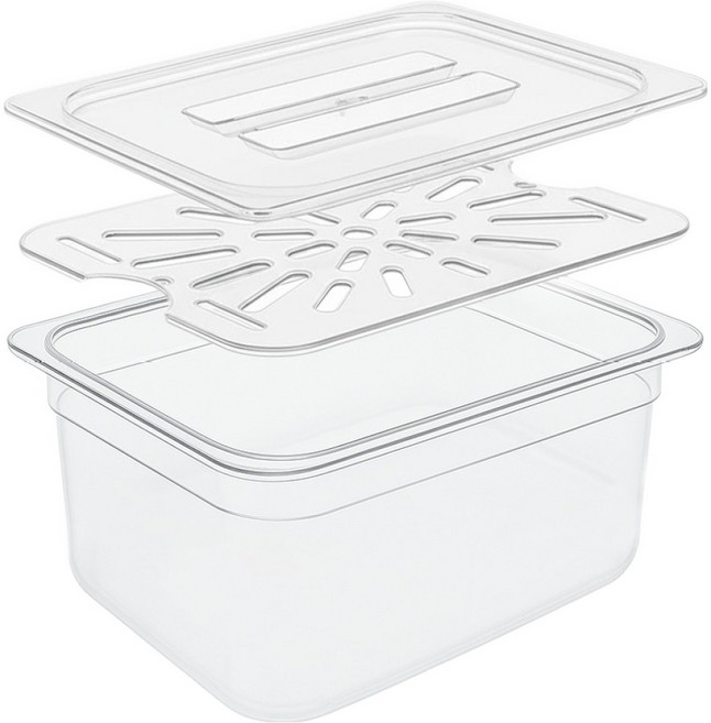 리빙메이트 국산 PC 투명 밧드세트, 1세트, 밧드 + 뚜껑 + 물받이