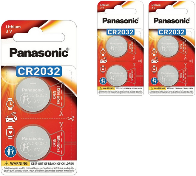 파나소닉 파워세이프티패키지 리튬 코인건전지 CR2032, 2개입, 3개