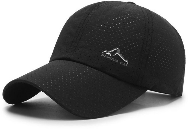 알티오라 스포츠 모자 러닝 야구 볼캡, 블랙, 1개