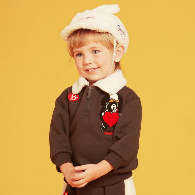 베베드피노 유아용 하트제이미 베이비 덤블 퍼 집업 맨투맨 BP44MC123