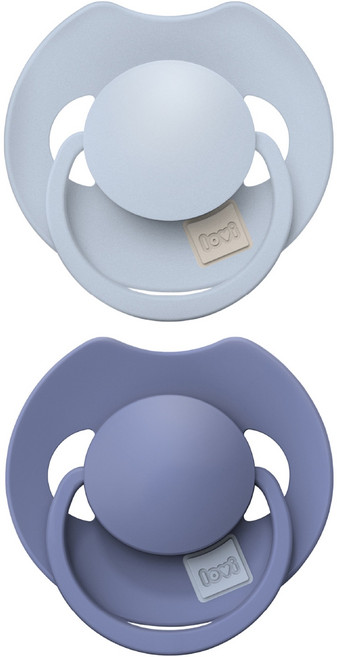 디프락스 러비 쪽쪽이 2종 세트, 0~6개월, 베이비블루, 블루, 1세트