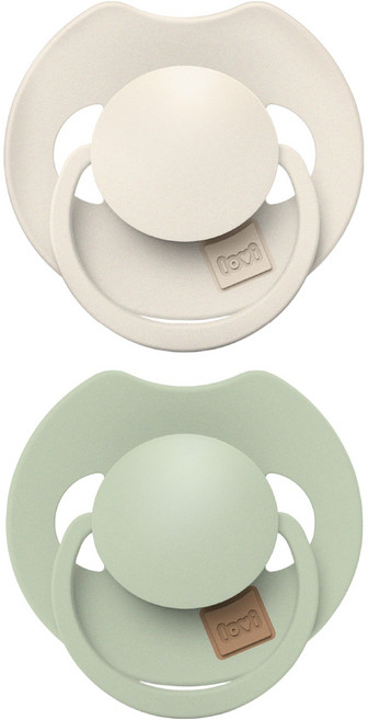 디프락스 러비 쪽쪽이 2종 세트, 0~6개월, 코코넛, 피스타치오, 1세트