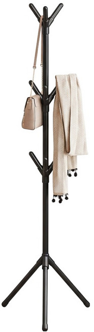 로이 심플한 디자인 옷걸이 50 x 170 cm, 블랙