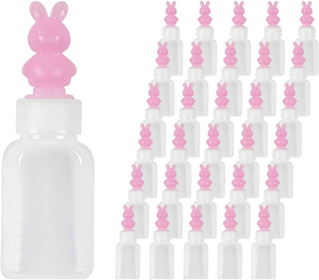 PE 분홍 토끼 뚜껑 캐릭터 물약병 RABB 20ml, 100개