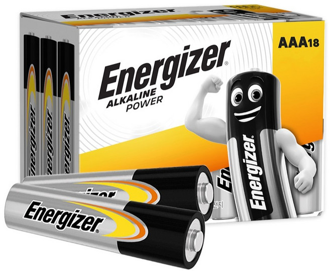 에너자이저 알카라인 AAA 건전지, 18개입, 1개