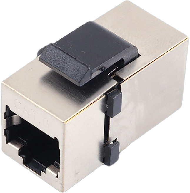 컴스 커플러 RJ45 I형 8P8C CAT6 월 플레이트형 WALL PLATE NT880, Metal, 1개, 30mm