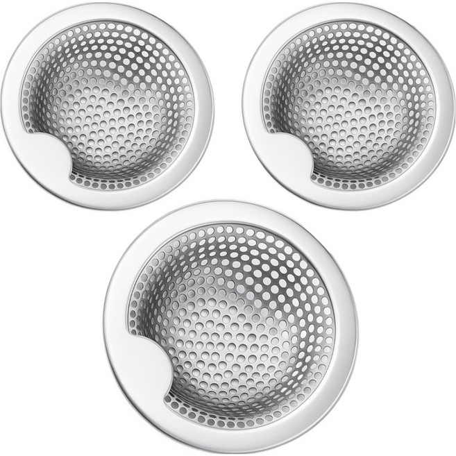 스프렉스 욕조 세면대 거름망 3개, 실버