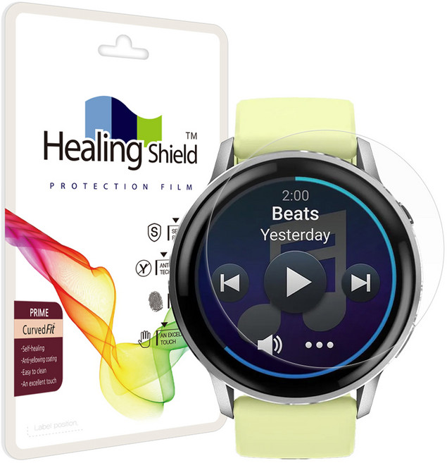 Healing Shield Prime 高光澤螢幕保護貼 2入組, 單一顏色, 1套