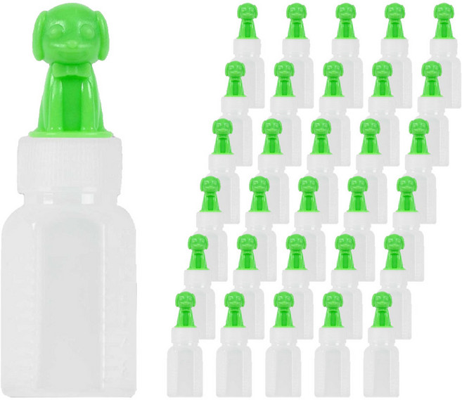 PE 연두 강아지 캐릭터 뚜껑 물약병 20ml, 100개