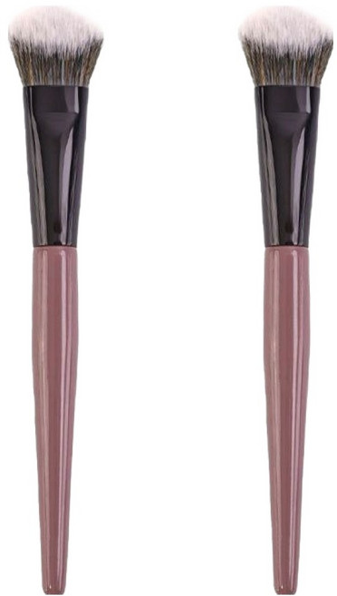 딥톡 미세모 블러셔 메이크업 파우더 브러쉬 DT0971, 2개, 핑크