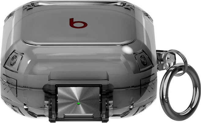 디노 보호 케이스 7.4 x 7 x 3.5 cm, 투명블랙, 1개, BeatsFitPro