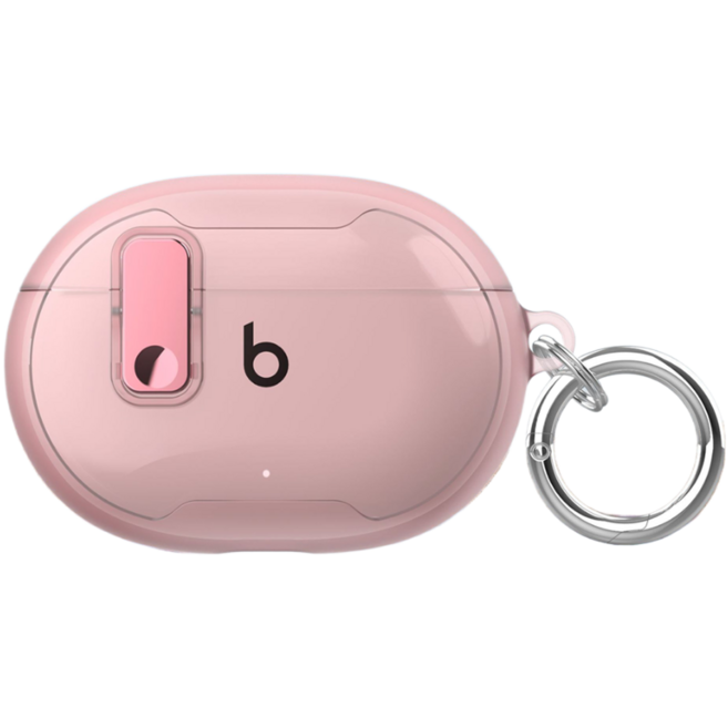 디노 Beats Studio 잠금보호케이스 8.5 x 5.5 x 3 cm, 투명핑크, 1개, 갤럭시 버즈 플러스