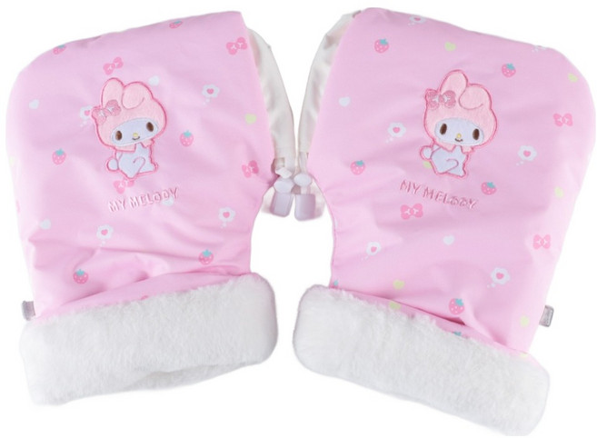 산리오 마이멜로디 패턴 퀵보드 장갑 양손착용 세트, 핑크, 1세트