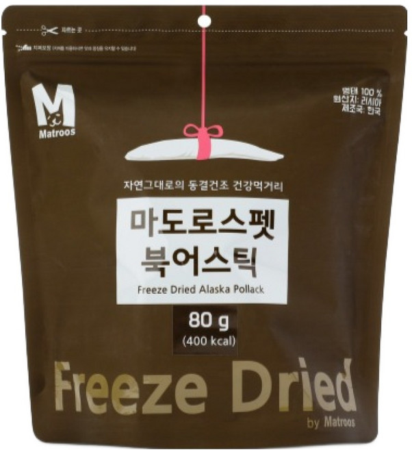 마도로스펫 반려동물 동결건조 간식 스틱, 북어, 80g, 1개