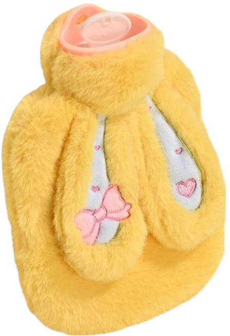 솔르 뜨거운 물병 온수 찜질팩 옐로우 12 x 18 x 3 cm 500ml, 1개