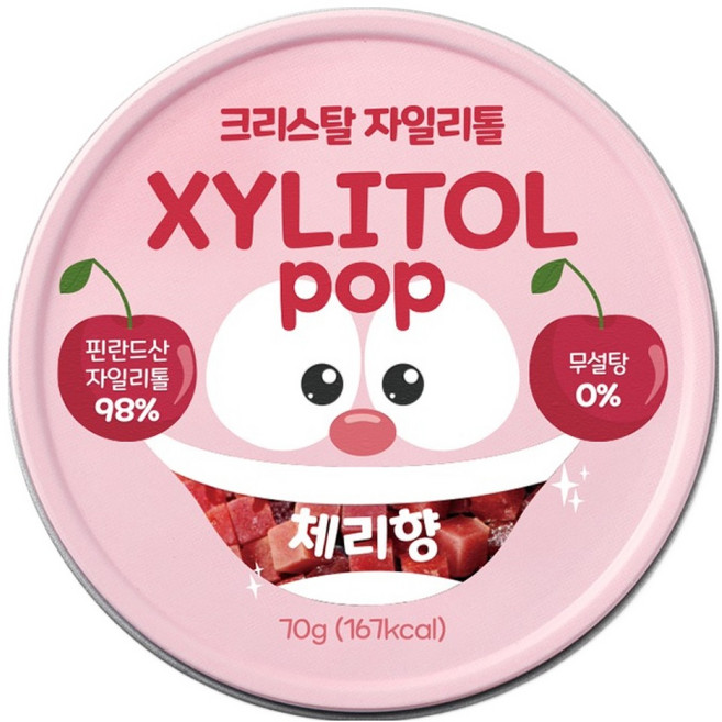 자일리톨팝 틴케이스 체리, 70g, 1개