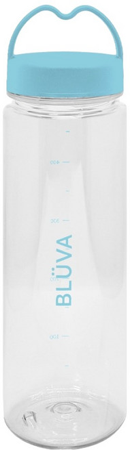 블루바 눈금표시 트라이탄 하트캡 쉐이커 보틀, 1개, 500ml, 블루