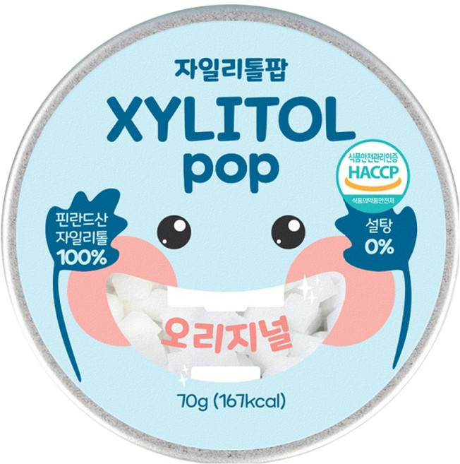 자일리톨팝 틴케이스 오리지널, 70g, 1개
