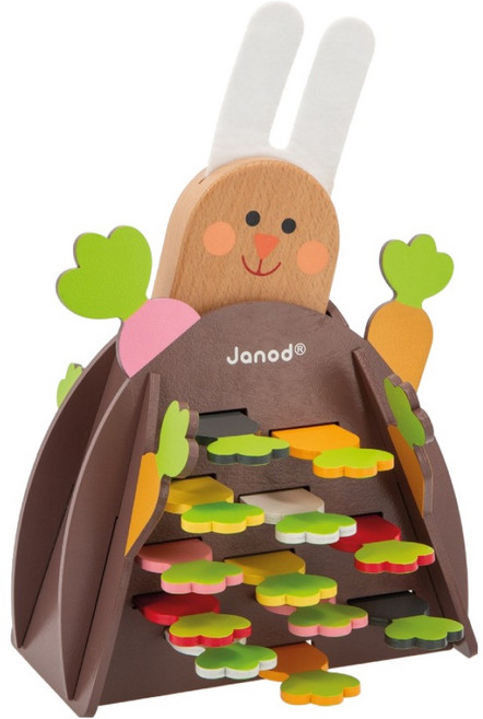 Janod 趣味桌遊 胡蘿蔔陷阱, 1個, 胡蘿蔔陷阱 多色