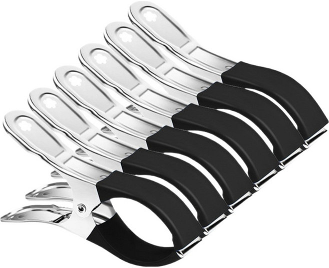 해피굿즈 강력 스테인리스 고급 빨래집게 12cm, 블랙a, 6개