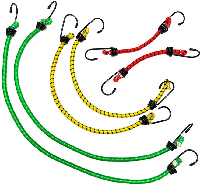 DIBOTE 迪伯特 雙勾彈力繩6件組 W3006-4, 顏色隨機
