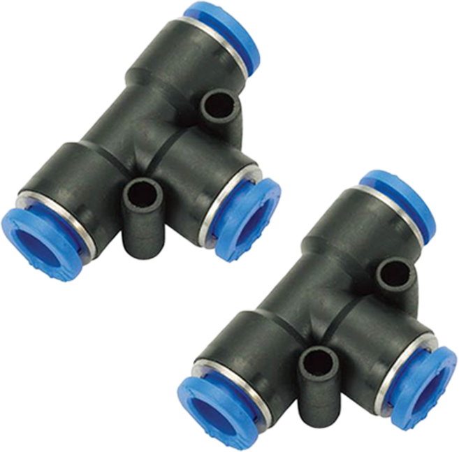 KPC 에어 원터치 휘팅 부속 피팅 PUT 삼방티 PUT6, 2개
