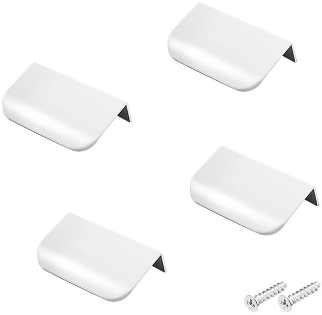아루아 히든 가구 손잡이 80mm, 화이트, 4개