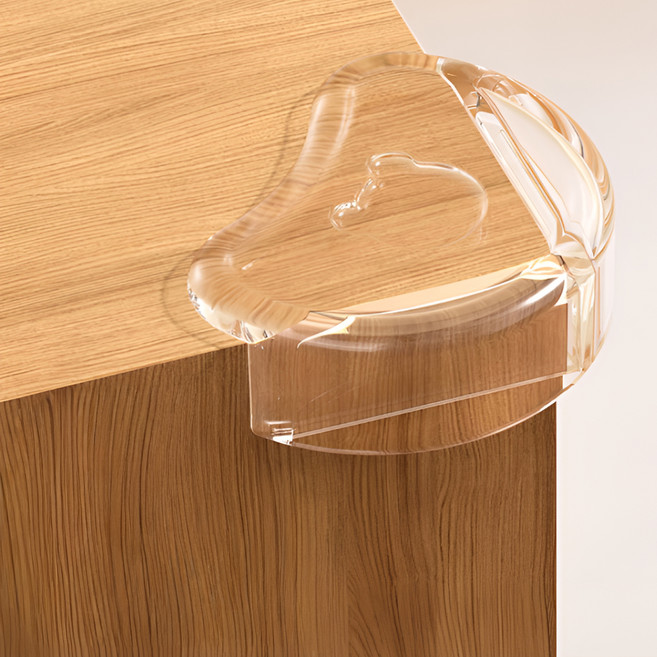 하우즈룸 모서리 보호 코너 가드 에어쿠션 소프트커브형, 투명, 12개