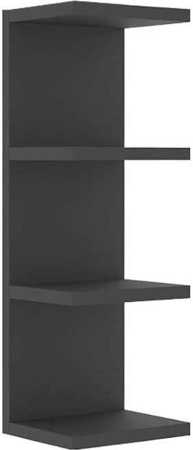 순잠 모던 벽걸이형 다층 인테리어 장식 선반, 블랙, 3단