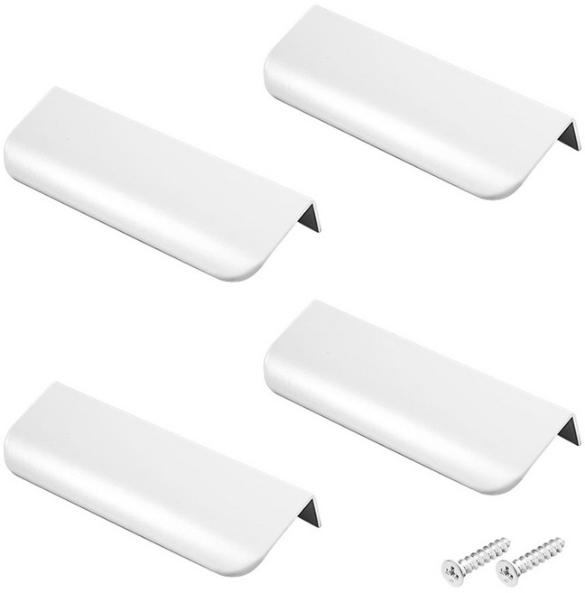 아루아 히든 가구 손잡이 120mm, 화이트, 4개