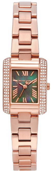 MICHAEL KORS 女款 Emery 珍珠母貝方形金屬手錶 MK4868