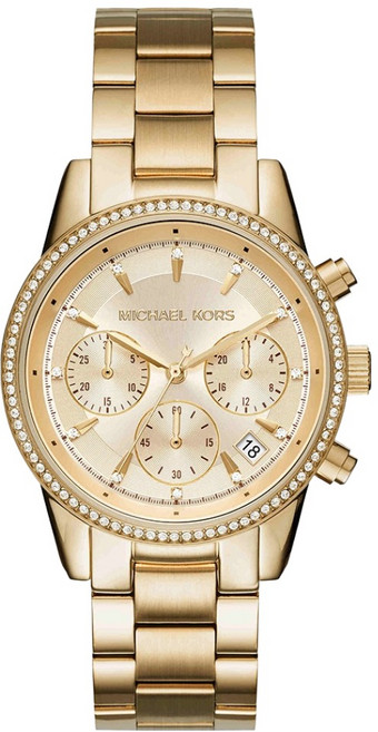 MICHAEL KORS 女款 Bryant 計時碼錶金屬腕錶 MK6356