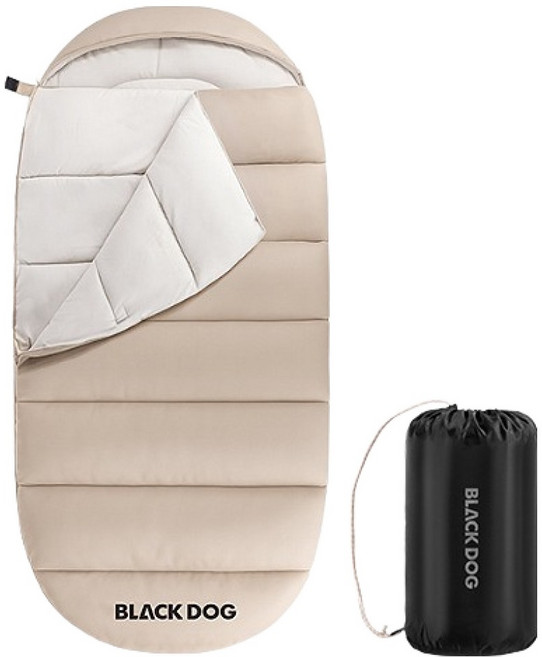 BLACKDOG 클라우드 에그쉘 캠핑침낭 BD158, 베이지, 1개