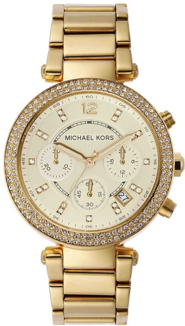 MICHAEL KORS 女款 Parker 計時碼錶金屬腕錶 MK5354