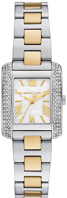 MICHAEL KORS 女款 Emery 珍珠母貝方形金屬手錶 MK4882