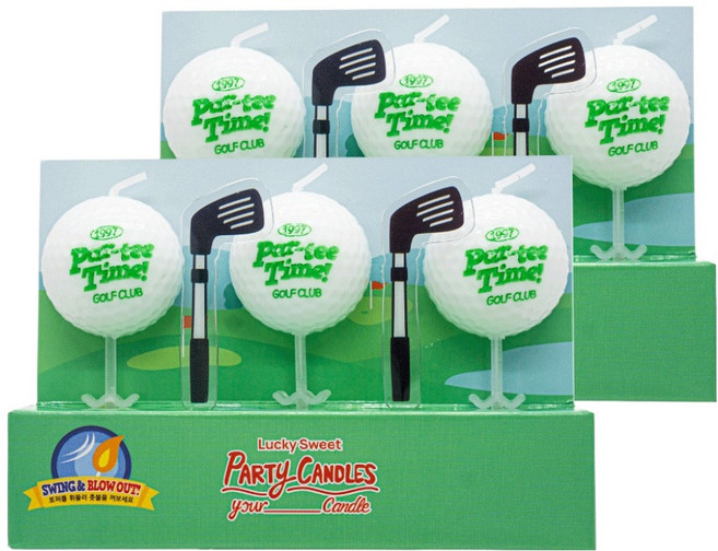 유어캔들 플레이 파티초 나이스샷 골프공 초, 혼합색상, 2개