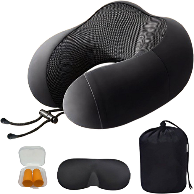 벨리안 여행 필수품 기내용 목베개 + 안대 + 귀마개 세트