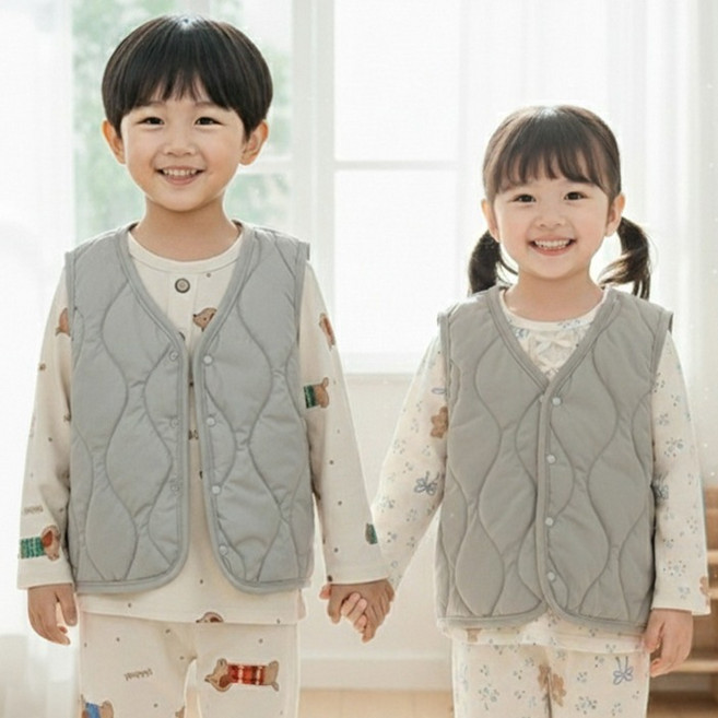 Kids Day 菱格紋鋪棉背心