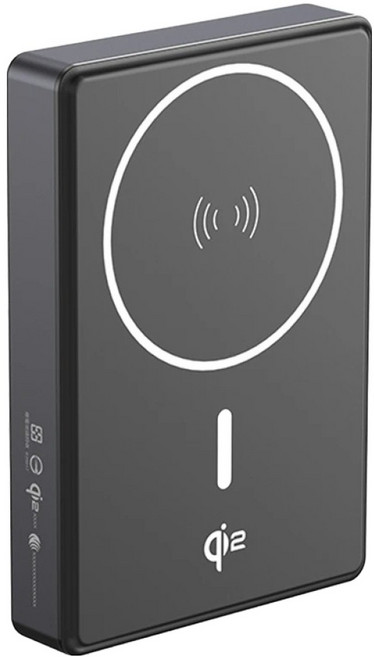 PHILIPS 飛利浦 Qi2 立架式磁吸無線快充行動電源 10000mAh DLP2719Q, 黑色