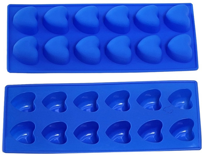 베스톰 실리콘몰드 러브하트 12구, 블루, 2개