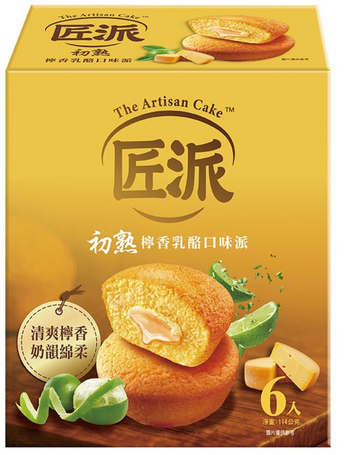 The Artisan Cake 匠派 初熟檸香乳酪口味派 6個, 114g, 1盒