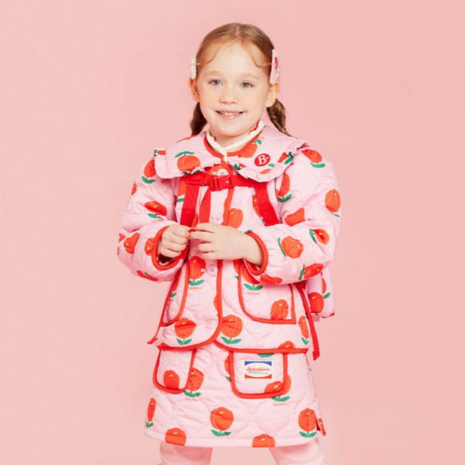 베베드피노 아동용 올오버튤립카라퍼프소매퀼팅 자켓 BP34JP401